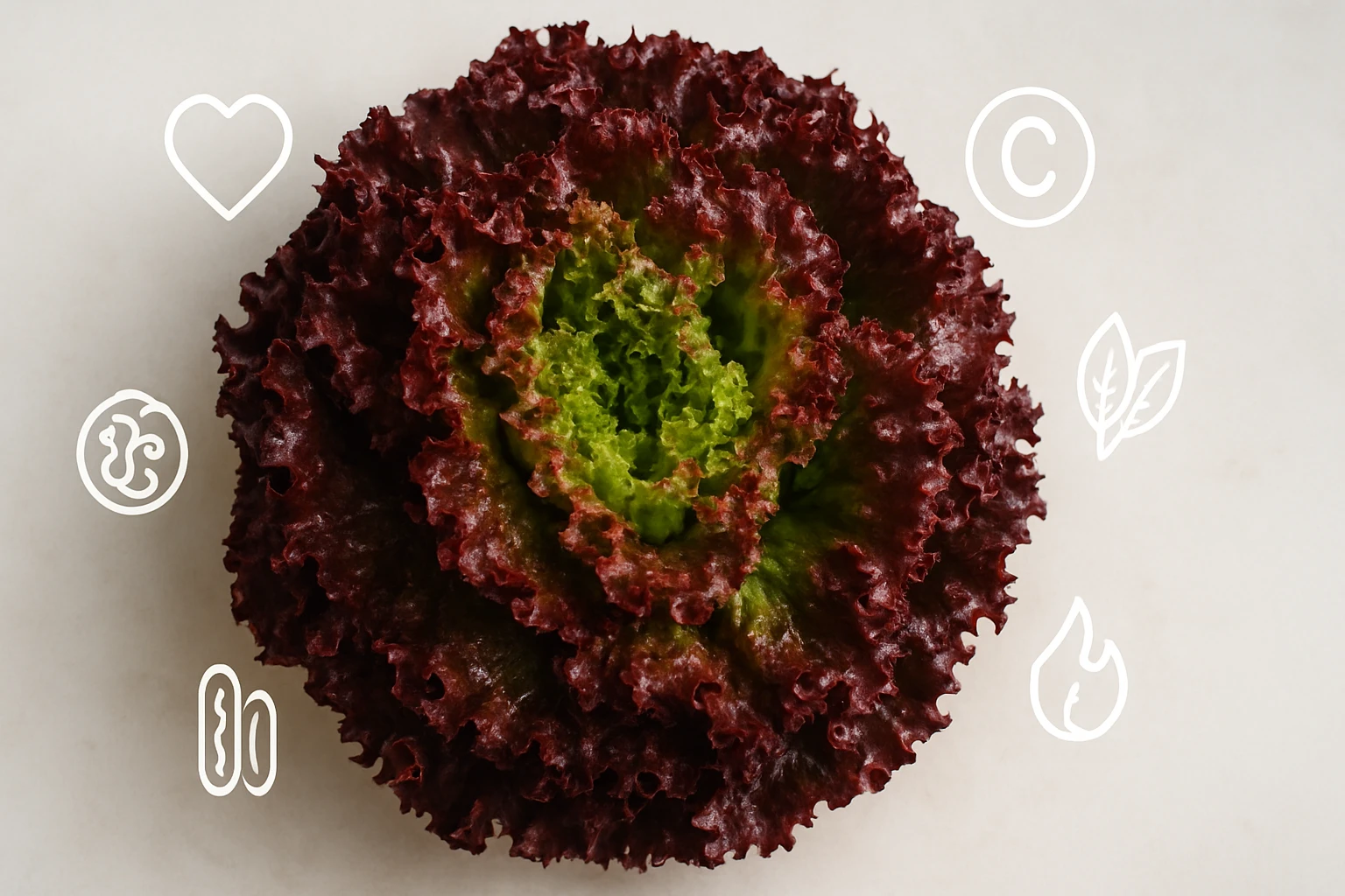 Friss, zöld és vörös leveles saláta, egészséges táplálkozás szimbóluma.